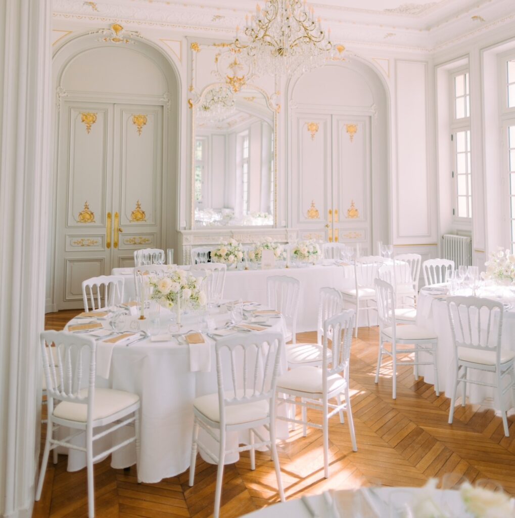 Décoration de table pour un mariage. 