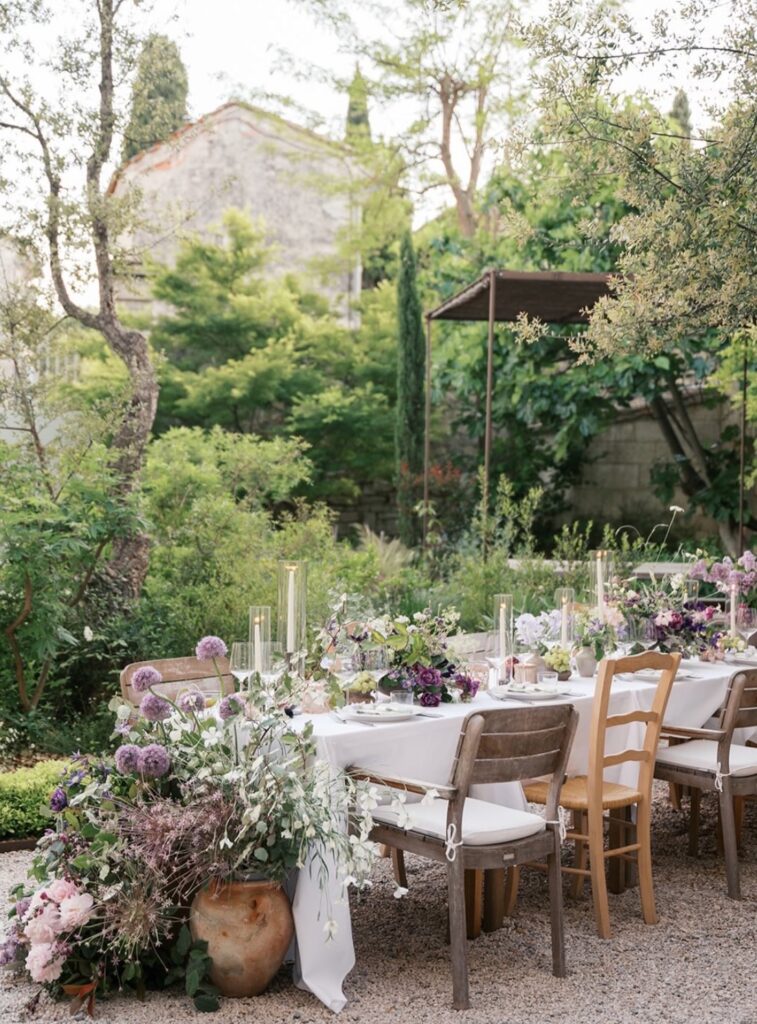 Inspiration décoration bucolique pour un mariage. 